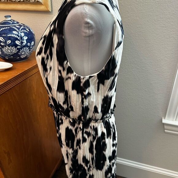 NWT Jason Wu Collection Blur Floral-Print Lace-Inset Plisse Midi Dress-D13 - Picture 5 of 12